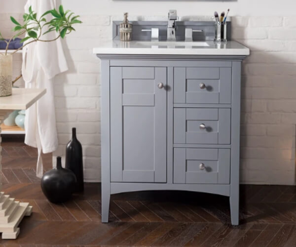 Gray shaker single vanity
